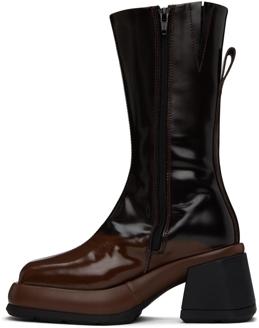 【関税込み】Miista ブラック&ブラウン Cassia ブーツ Miista Black & Brown Cassia Boots MIISTA
