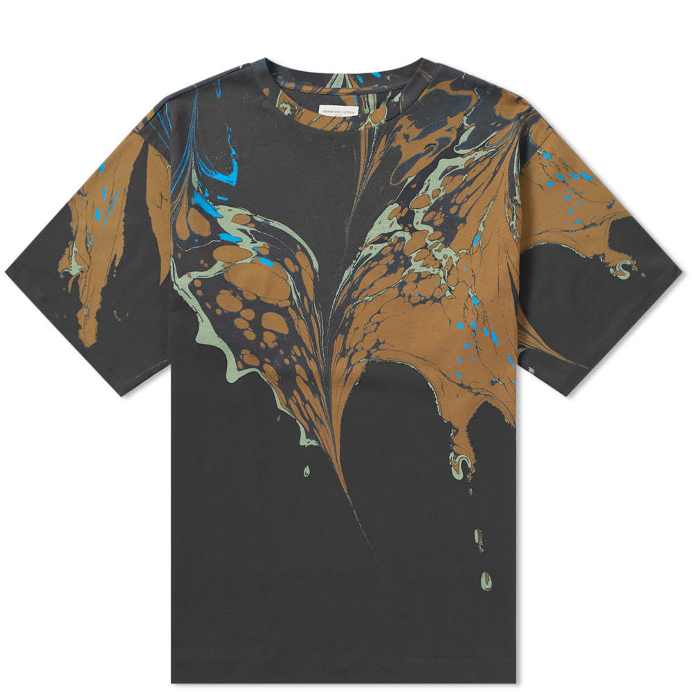 Dries Van Noten Habik Marble Print Tee Black Dries Van Noten Dries Van Noten Habik Marble Print Tee Black Dries Van Noten