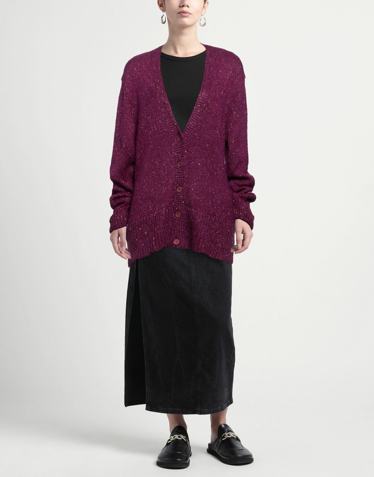 Manila Grace Womens Cardigan Garnet