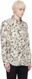 TOM FORD Off-White Linear Floral Shirt