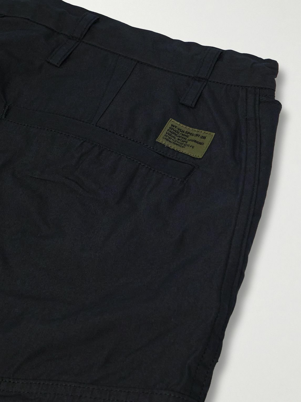 WTAPS - Straight-Leg Logo-Appliquéd Pleated Cotton-Blend
