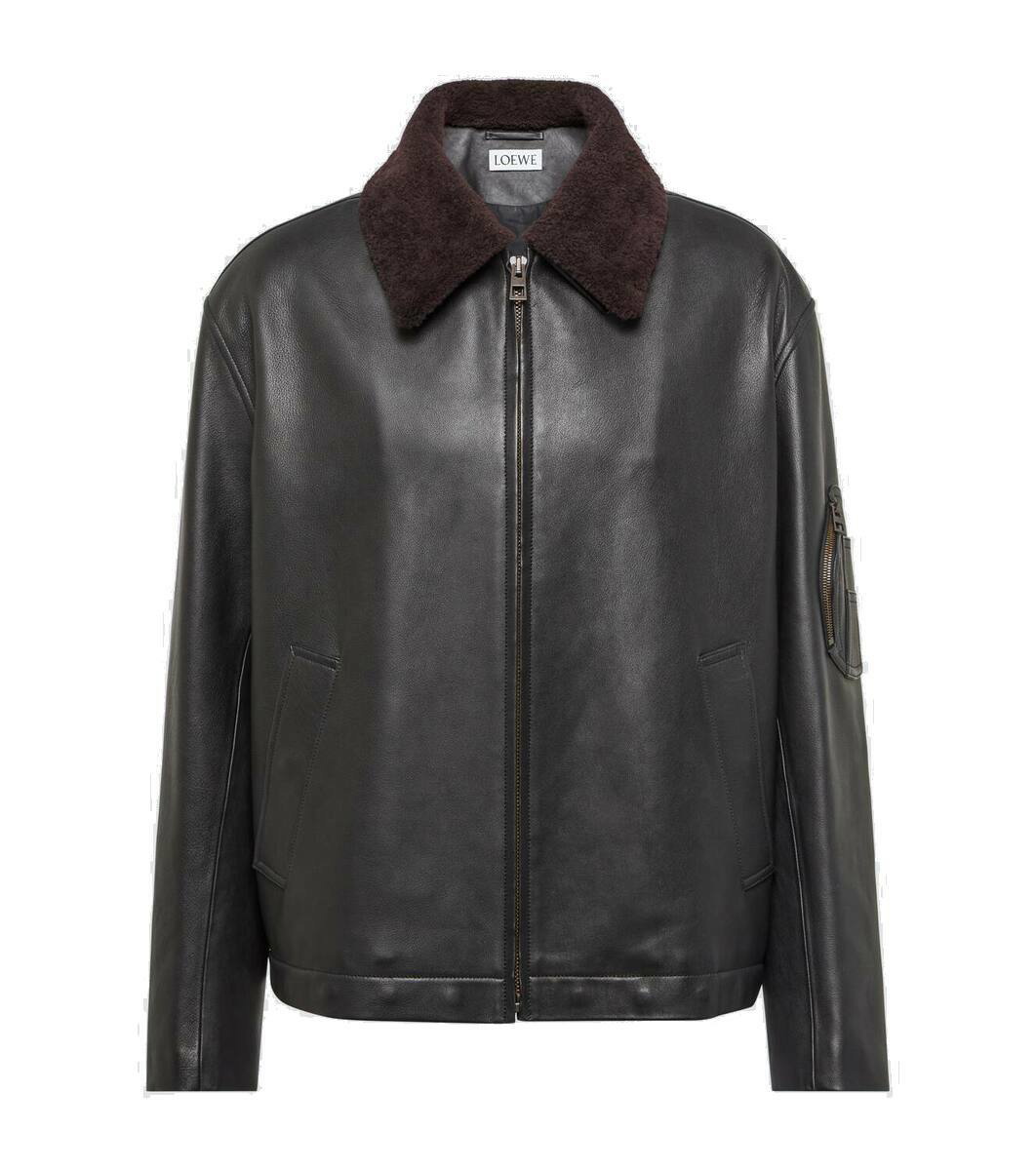 Loewe Leather bomber jacket Loewe