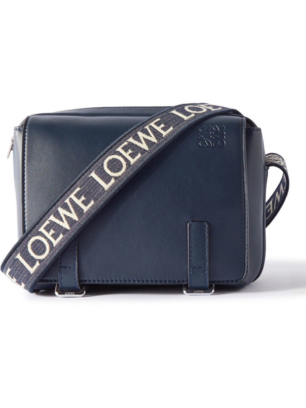 Photo: Loewe - Military XS Logo-Detailed Leather Messenger Bag
