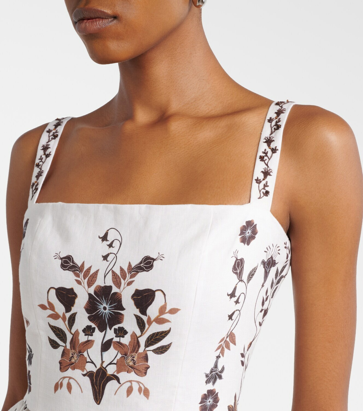 Agua by Agua Bendita Lima floral linen minidress