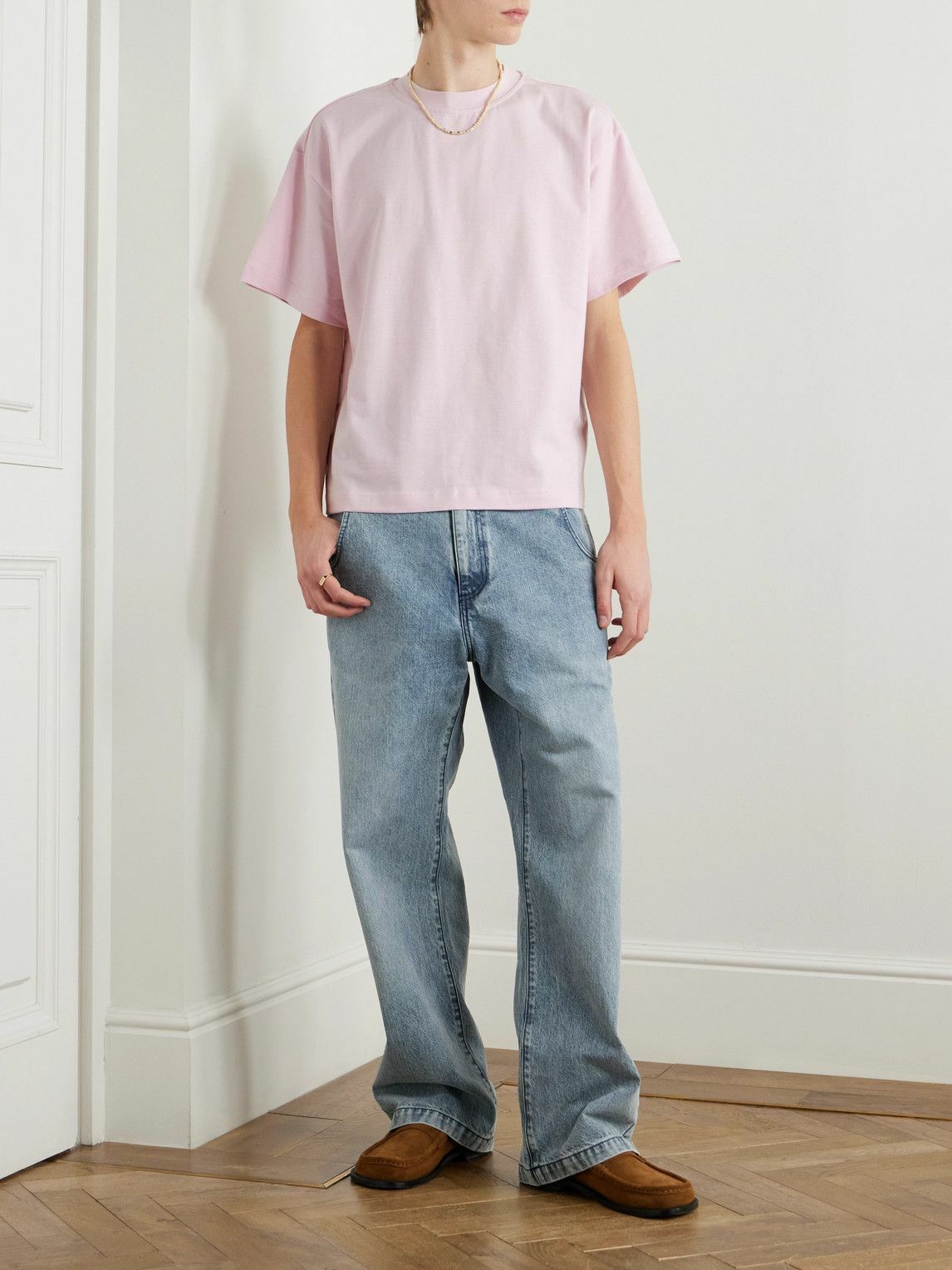 Séfr - Atelier Cotton-Jersey T-Shirt - Pink