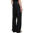 BALMAIN Black Monogram Loose Jeans