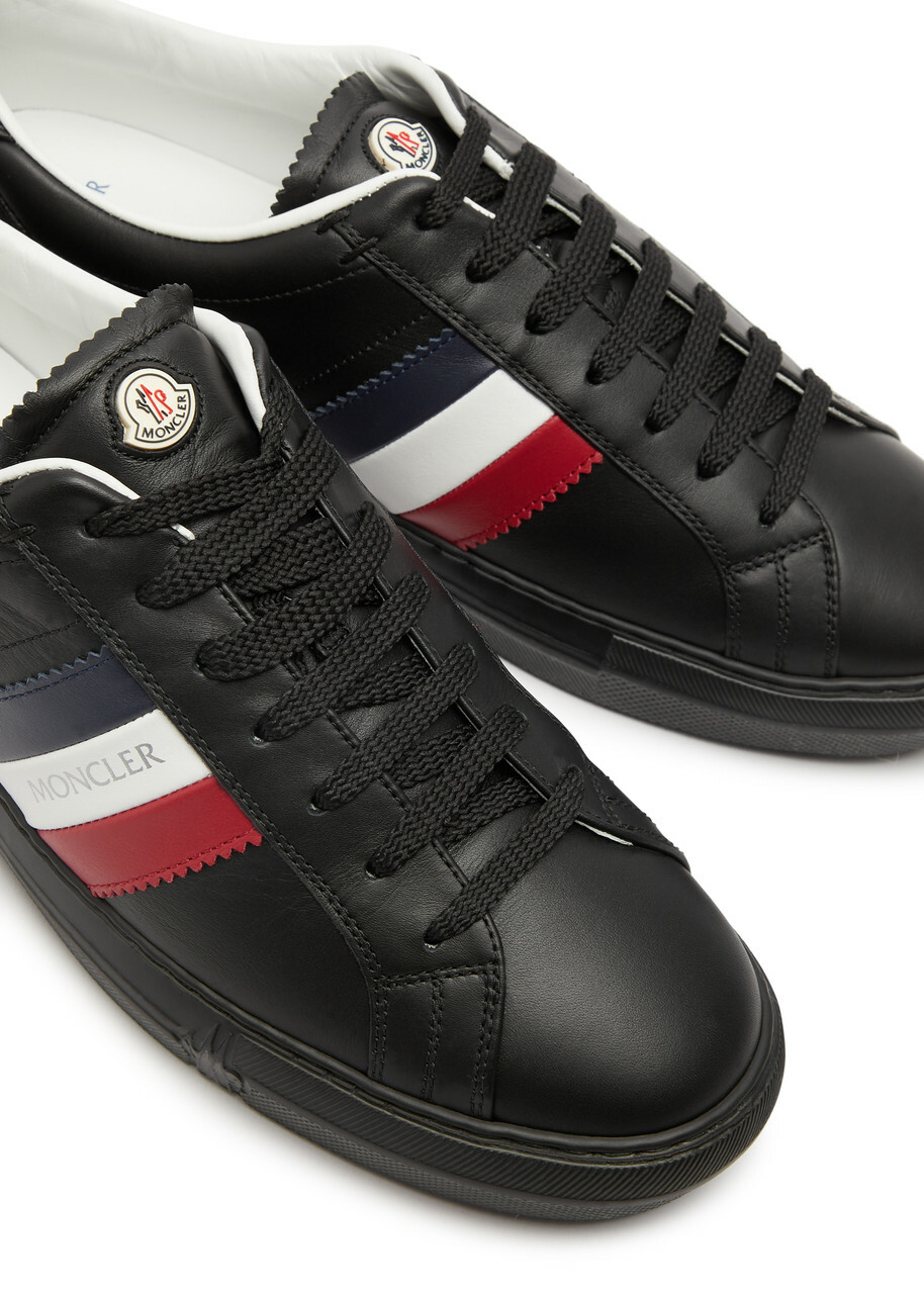 ★MONCLER★モナコ レザースニーカー 黒ブラック サイズ42 27.0 Moncler New Monaco Leather Sneakers Black Moncler