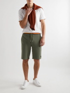 Paul Smith - Straight-Leg Striped Cotton-Jersey Drawstring Shorts - Brown