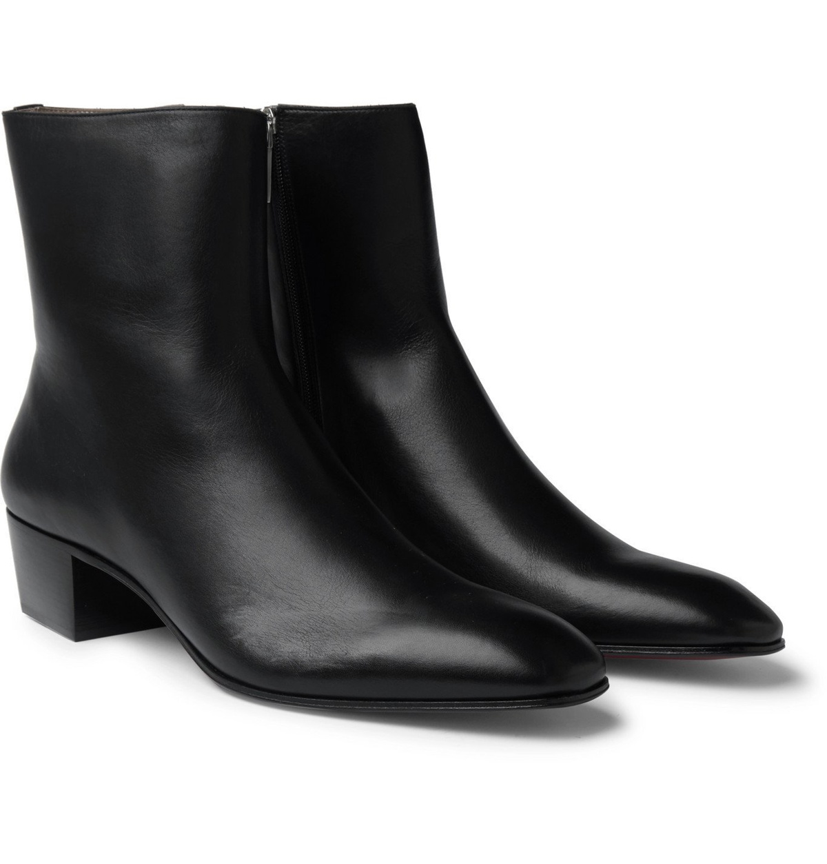 Christian Louboutin Jolly Zip Up Boots in Black for Men