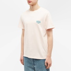 A.P.C. Men's New Raymond Embroidered Logo T-Shirt in Pale Pink