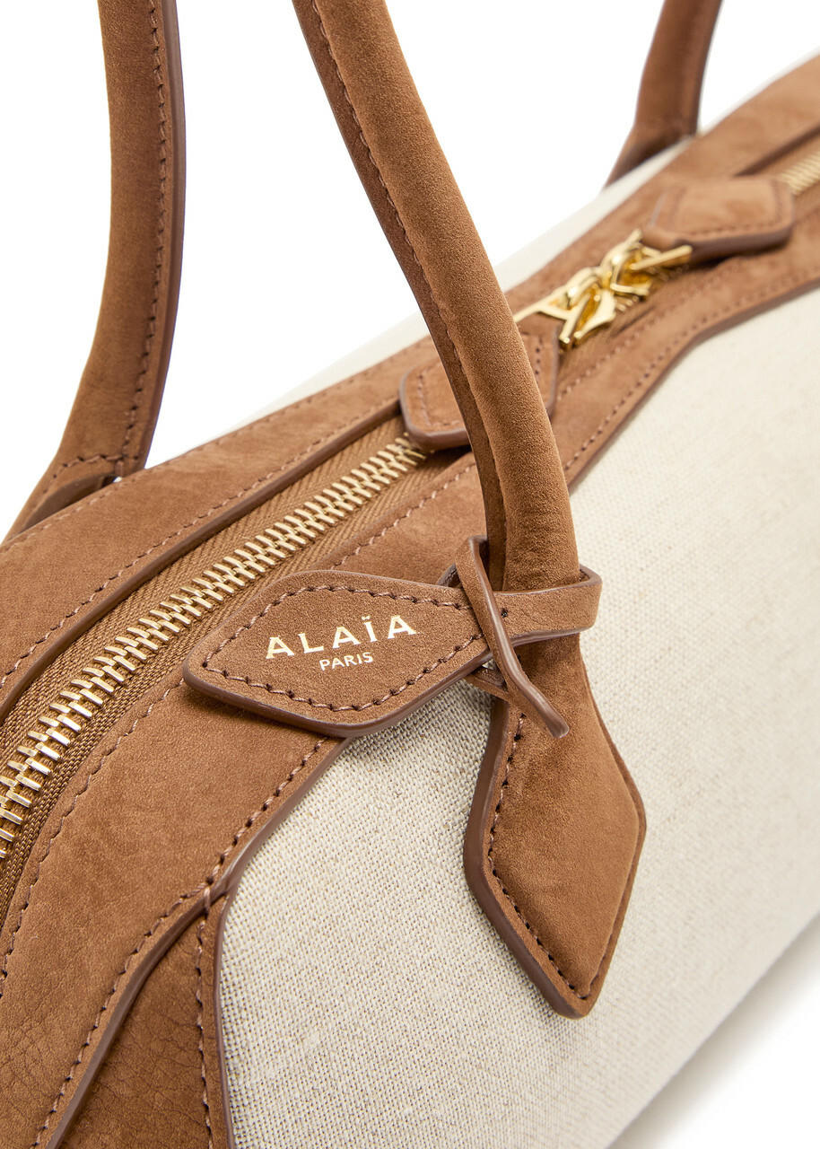 Alaïa Le Teckel Medium Canvas Shoulder bag - Cream - One Size