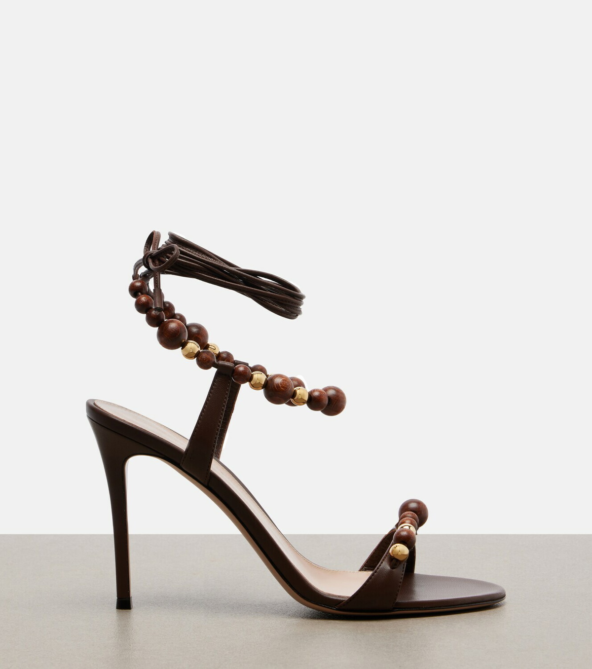 Gianvito Rossi Pandawa beaded leather sandals
