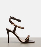 Gianvito Rossi Pandawa beaded leather sandals
