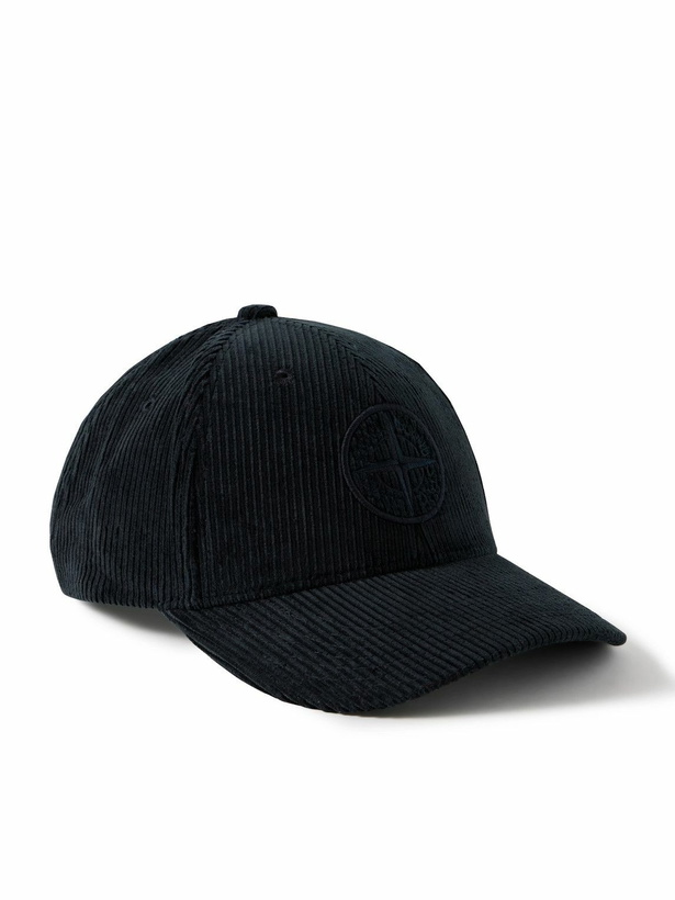 Photo: Stone Island - Logo-Embroidered Cotton-Corduroy Baseball Cap