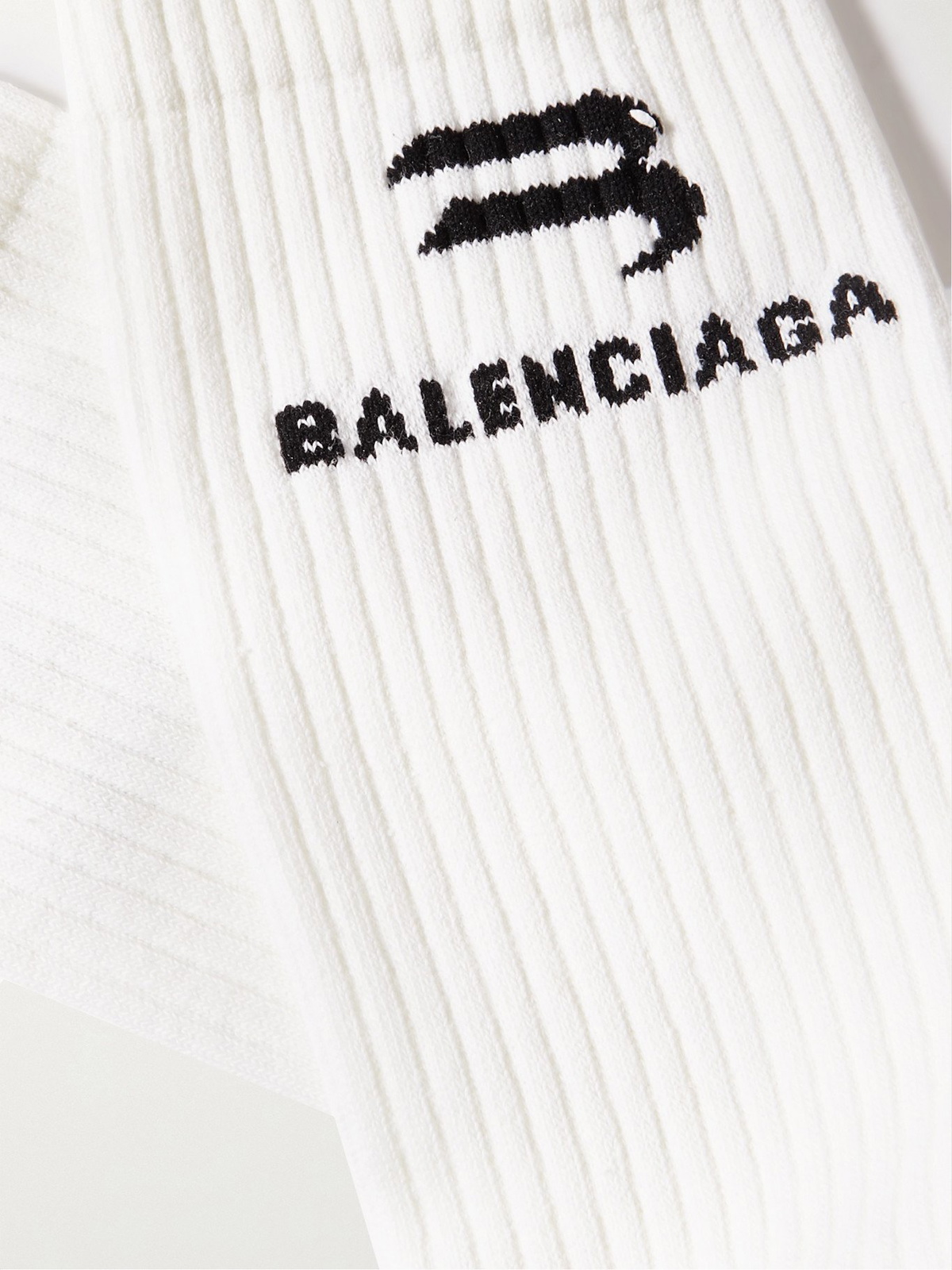 Balenciaga White Glow-In-The-Dark Socks Balenciaga