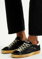 Golden Goose Super-Star Distressed Mesh Sneakers Black