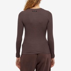 Stylerunner Women's Long Sleeve Fine Ribbed Body in Sepia
