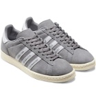 adidas Consortium - Human Made Campus Leather-Trimmed Suede Sneakers - Gray
