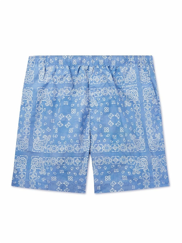 Photo: C.P. Company - Straight-Leg Mid-Length Bandana-Print Swim Shorts - Blue