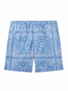 C.P. Company - Straight-Leg Mid-Length Bandana-Print Swim Shorts - Blue