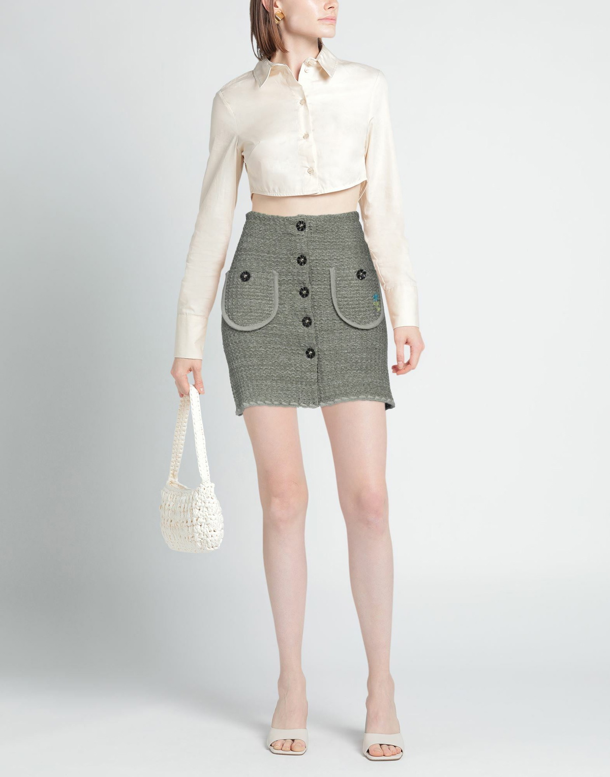 Cormio Womens Mini skirt in Sage green