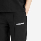 ANNIE HOOD Men's Straight College Joggers in Black
