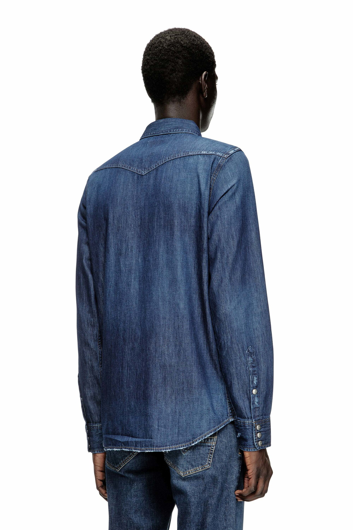 Diesel Denim overshirt - Denim Shirts Mens in Blue