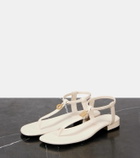 Loro Piana Mindil embellished leather thong sandals