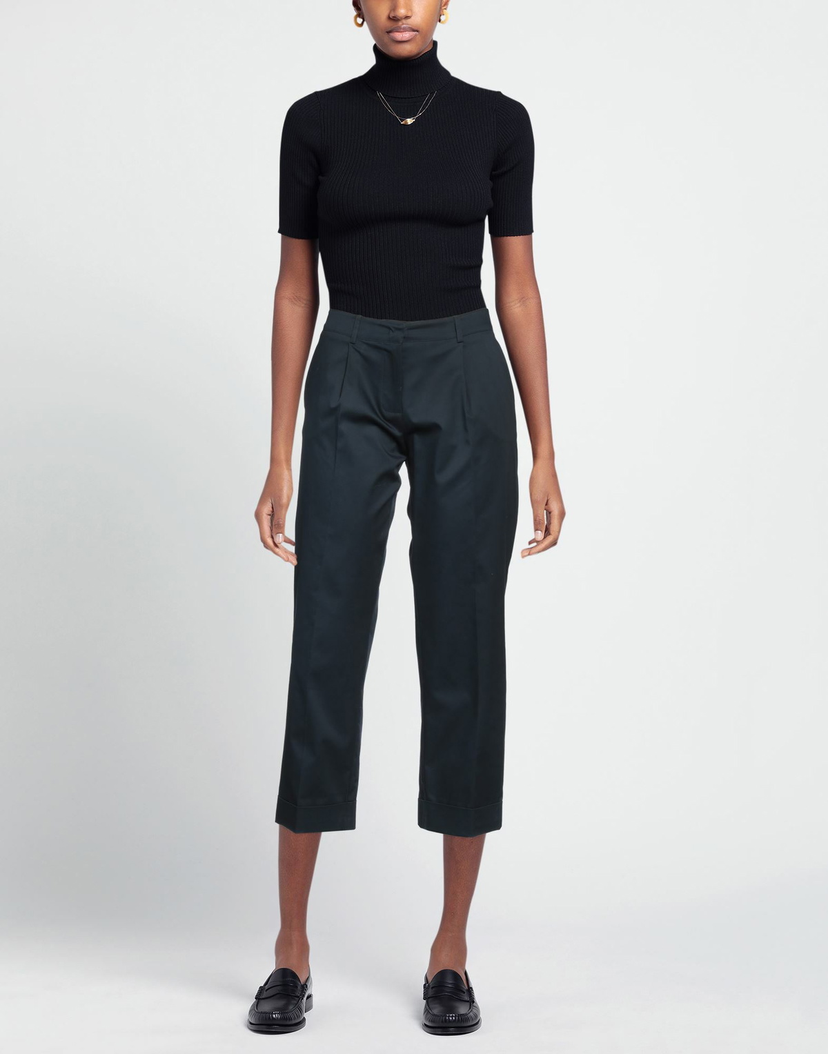 Manila Grace Womens Pants Midnight in Blue