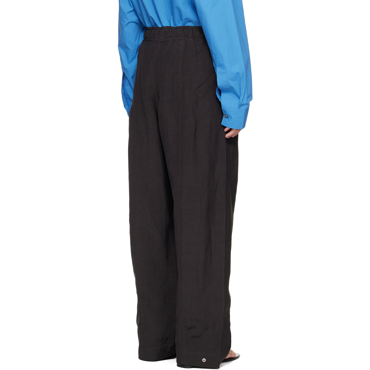 Studio Nicholson Black Calvo Belted Trousers