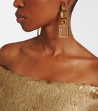 Rebecca Vallance Embellished gold-plated drop earrings