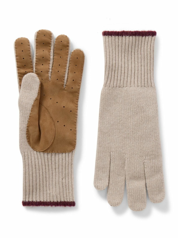 Photo: Brunello Cucinelli - Ribbed Cashmere Gloves - Neutrals