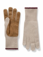 Brunello Cucinelli - Ribbed Cashmere Gloves - Neutrals