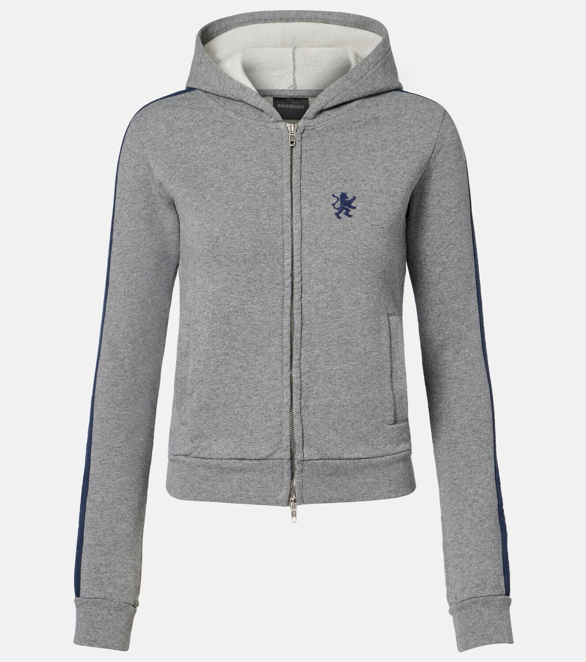Balenciaga Embroidered cotton zip-up hoodie