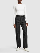 JIL SANDER - Raw Cotton Denim Straight Jeans