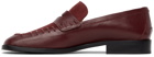 JW Anderson Red Leather Stitch Loafers