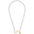 Givenchy Silver Big Hook Chain Necklace
