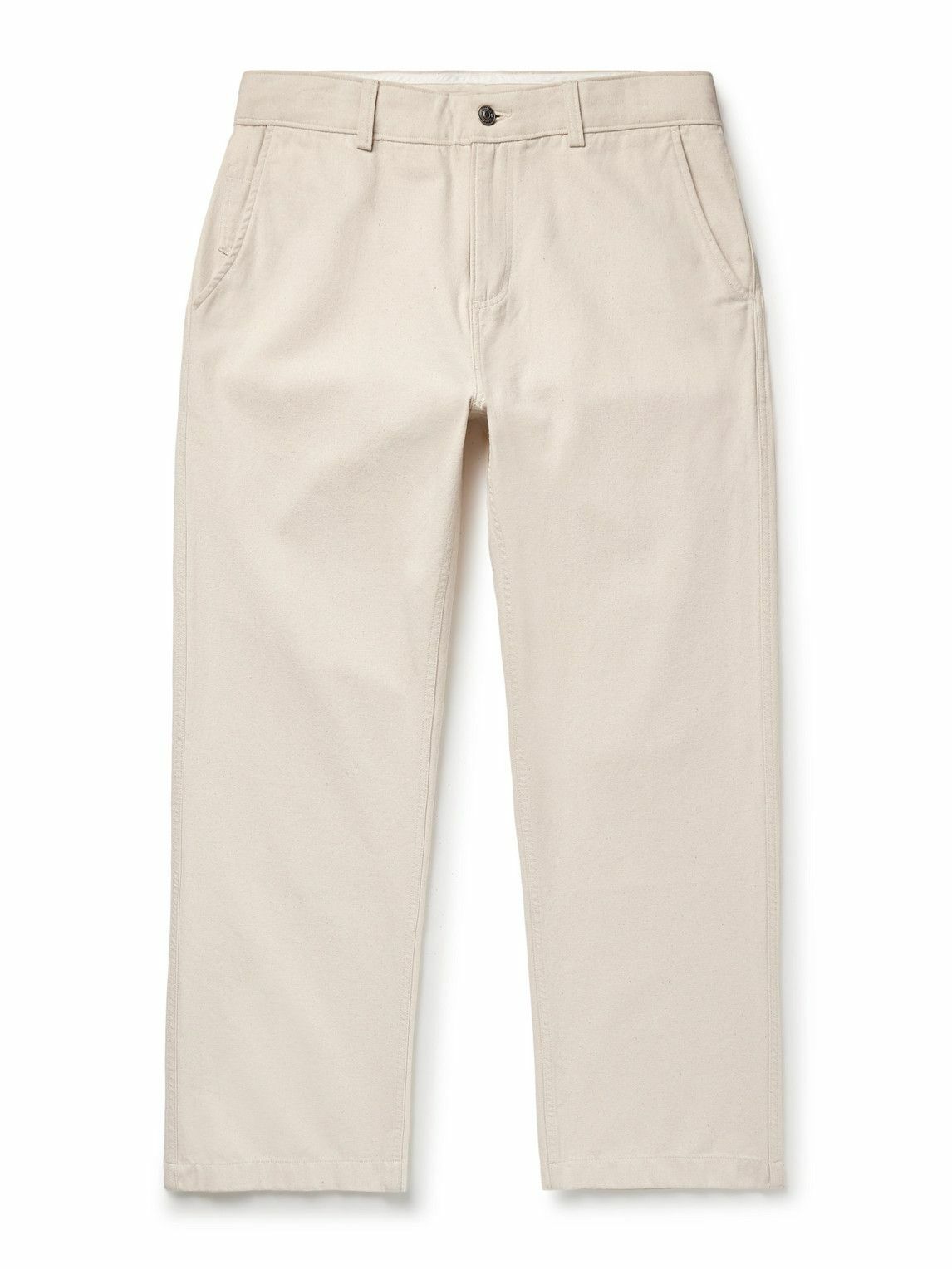 Corridor - Straight-Leg Cotton-Canvas Trousers - Neutrals