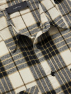 AMIRI - Frayed Checked Cotton-Flannel Shirt - Neutrals