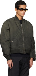 424 Black Military Bomber Jacket