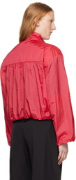 AMOMENTO Red Shirred Jacket
