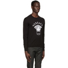 Versace Black Wool Embroidered Medusa Sweater