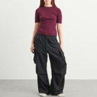 Y-3 Women's Fitted T-Shirt in Maroon