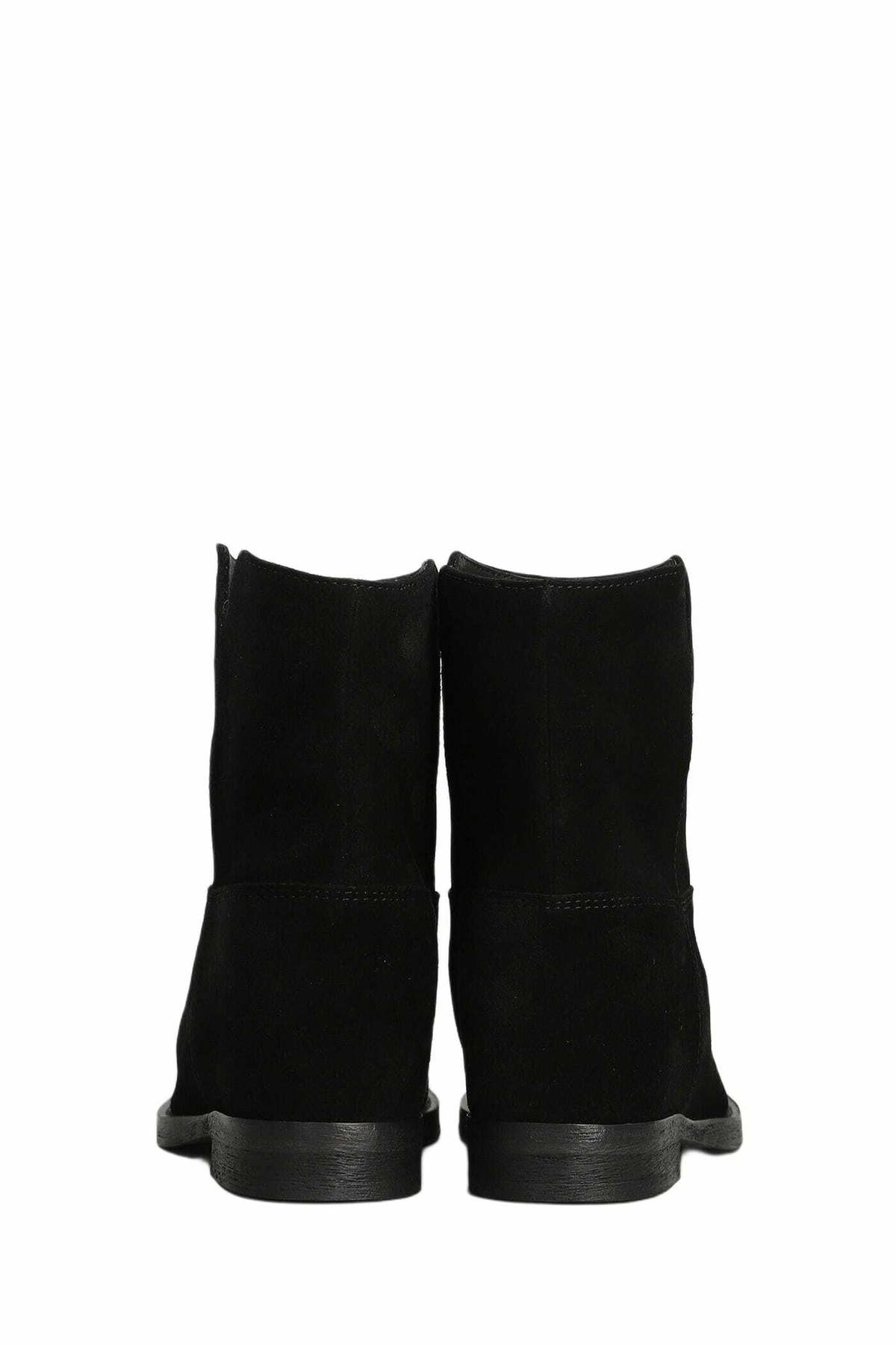 Via Roma 15 Ankle Boots Inside Wedge In Black Suede