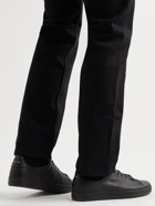 TOM FORD - Warwick Perforated Full-Grain Leather Sneakers - Black