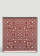Labirinto Vide Poche Squared Plate in Red