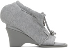 GRAPE Gray Hoodie#2 Heeled Sandals