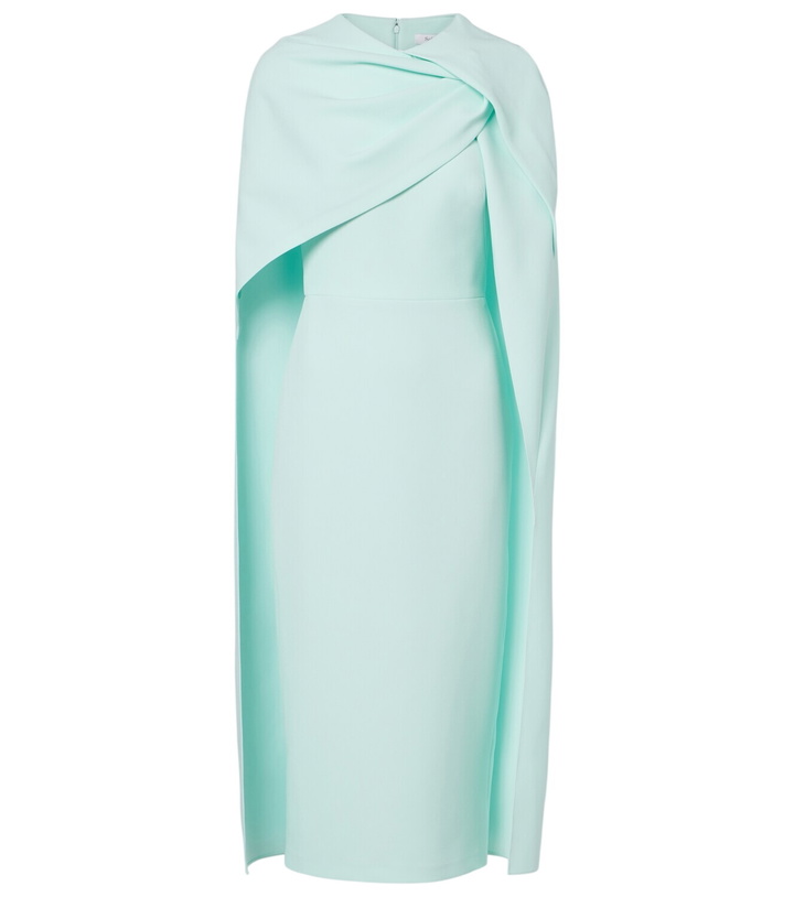 Photo: Safiyaa Oria caped crêpe midi dress
