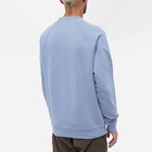 C.P. Company Men's Garment Dyed Centre Logo Crew Sweat in Infinity