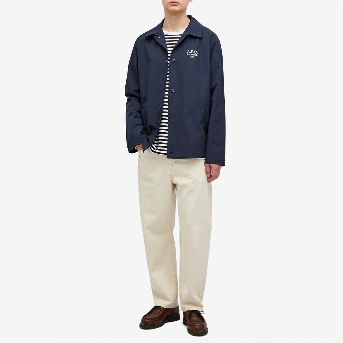 A.P.C. Men's Regis Coaches Jacket in Dark Navy A.P.C.